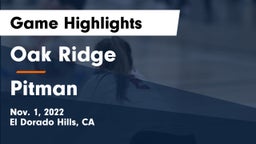 Oak Ridge  vs Pitman  Game Highlights - Nov. 1, 2022