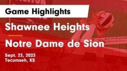Shawnee Heights  vs Notre Dame de Sion  Game Highlights - Sept. 23, 2023