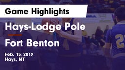 Hays-Lodge Pole  vs Fort Benton  Game Highlights - Feb. 15, 2019