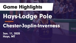 Hays-Lodge Pole  vs Chester-Joplin-Inverness Game Highlights - Jan. 11, 2020