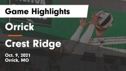 Orrick  vs Crest Ridge  Game Highlights - Oct. 9, 2021