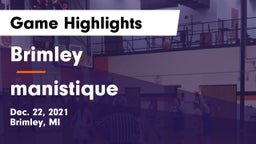 Brimley  vs manistique Game Highlights - Dec. 22, 2021
