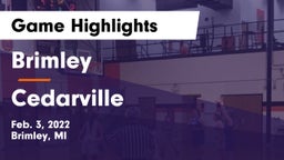 Brimley  vs Cedarville  Game Highlights - Feb. 3, 2022