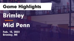 Brimley  vs Mid Penn Game Highlights - Feb. 15, 2022