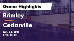 Brimley  vs Cedarville  Game Highlights - Jan. 24, 2023
