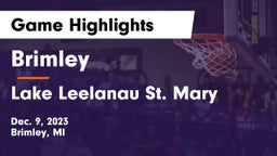 Brimley  vs Lake Leelanau St. Mary Game Highlights - Dec. 9, 2023