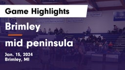 Brimley  vs mid peninsula Game Highlights - Jan. 15, 2024