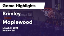 Brimley  vs Maplewood  Game Highlights - March 8, 2024