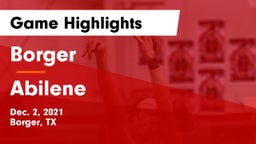 Borger  vs Abilene  Game Highlights - Dec. 2, 2021