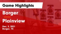 Borger  vs Plainview  Game Highlights - Dec. 3, 2021