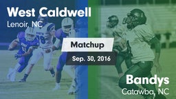 Matchup: West Caldwell vs. Bandys  2016