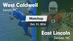 Matchup: West Caldwell vs. East Lincoln  2016