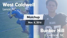 Matchup: West Caldwell vs. Bunker Hill  2016