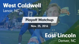 Matchup: West Caldwell vs. East Lincoln  2016