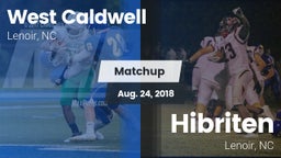 Matchup: West Caldwell vs. Hibriten  2018