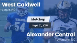 Matchup: West Caldwell vs. Alexander Central  2018