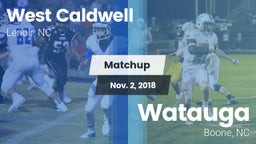 Matchup: West Caldwell vs. Watauga  2018