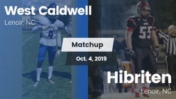 Matchup: West Caldwell vs. Hibriten  2019