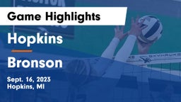 Hopkins  vs Bronson  Game Highlights - Sept. 16, 2023
