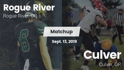 Matchup: Rogue River High Sch vs. Culver  2019