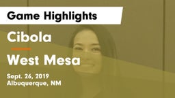 Cibola  vs West Mesa  Game Highlights - Sept. 26, 2019