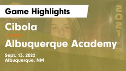 Cibola  vs Albuquerque Academy  Game Highlights - Sept. 13, 2022
