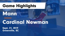 Mann  vs Cardinal Newman  Game Highlights - Sept. 21, 2019