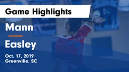 Mann  vs Easley  Game Highlights - Oct. 17, 2019