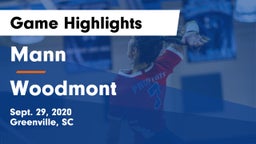 Mann  vs Woodmont Game Highlights - Sept. 29, 2020