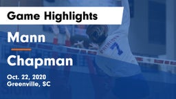Mann  vs Chapman  Game Highlights - Oct. 22, 2020
