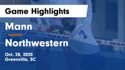Mann  vs Northwestern  Game Highlights - Oct. 28, 2020