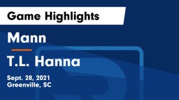 Mann  vs T.L. Hanna  Game Highlights - Sept. 28, 2021
