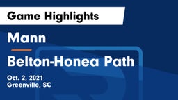 Mann  vs Belton-Honea Path Game Highlights - Oct. 2, 2021