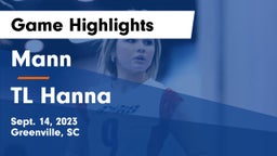 Mann  vs TL Hanna Game Highlights - Sept. 14, 2023