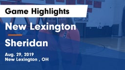 New Lexington  vs Sheridan  Game Highlights - Aug. 29, 2019