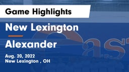 New Lexington  vs Alexander  Game Highlights - Aug. 20, 2022