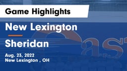 New Lexington  vs Sheridan  Game Highlights - Aug. 23, 2022