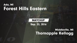 Matchup: Forest Hills Eastern vs. Thornapple Kellogg  2016
