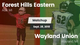 Matchup: Forest Hills Eastern vs. Wayland Union  2018