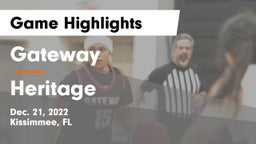 Gateway  vs Heritage  Game Highlights - Dec. 21, 2022