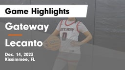 Gateway  vs Lecanto  Game Highlights - Dec. 14, 2023