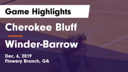 Cherokee Bluff   vs Winder-Barrow  Game Highlights - Dec. 6, 2019