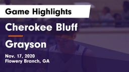 Cherokee Bluff   vs Grayson  Game Highlights - Nov. 17, 2020