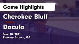 Cherokee Bluff   vs Dacula Game Highlights - Jan. 18, 2021