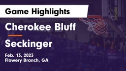 Cherokee Bluff   vs Seckinger  Game Highlights - Feb. 13, 2023