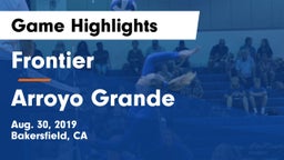 Frontier  vs Arroyo Grande  Game Highlights - Aug. 30, 2019