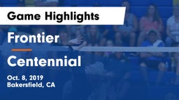 Frontier  vs Centennial  Game Highlights - Oct. 8, 2019