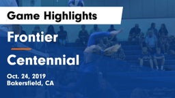 Frontier  vs Centennial  Game Highlights - Oct. 24, 2019