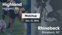 Matchup: Highland vs. Rhinebeck 2016