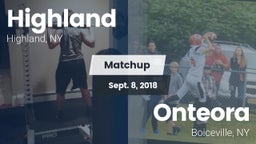 Matchup: Highland vs. Onteora  2018